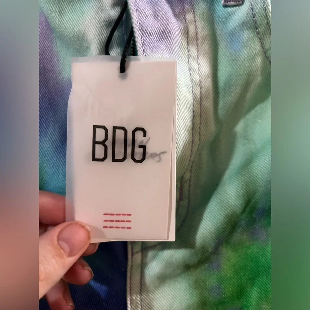 BDG URBAN OUTFITTERS Cowboy Jeans Tie Dye Floral Hippie 5 Pocket Sz 28​​ - Picture 2 of 9